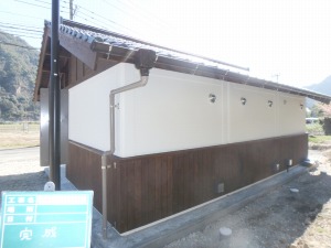 大分県施工事例 中津市公共工事 平田城址公衆トイレ新築工事